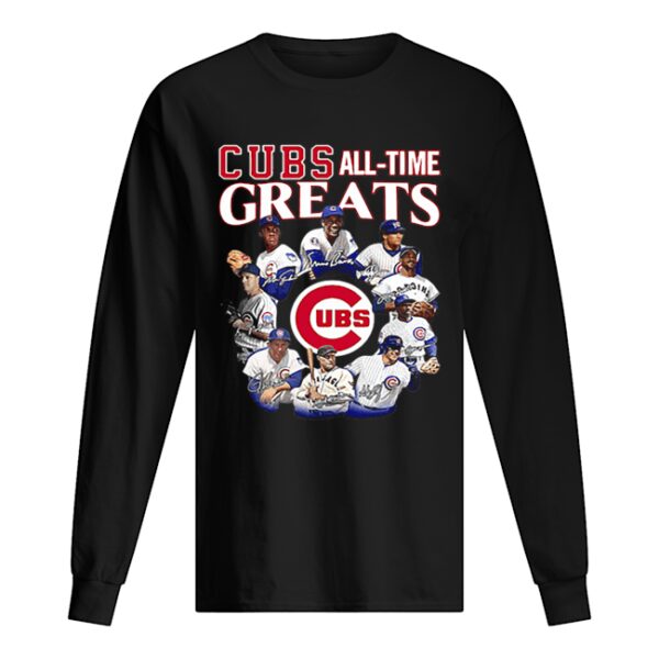 Chicago Cubs all time Greats team players signatures shirt