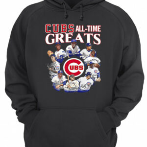 Chicago Cubs all time Greats team players signatures shirt 3