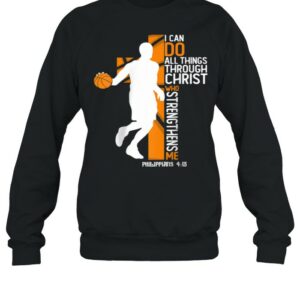 Christian Basketball Cross I Can Do All Things Through Jesus Shirt