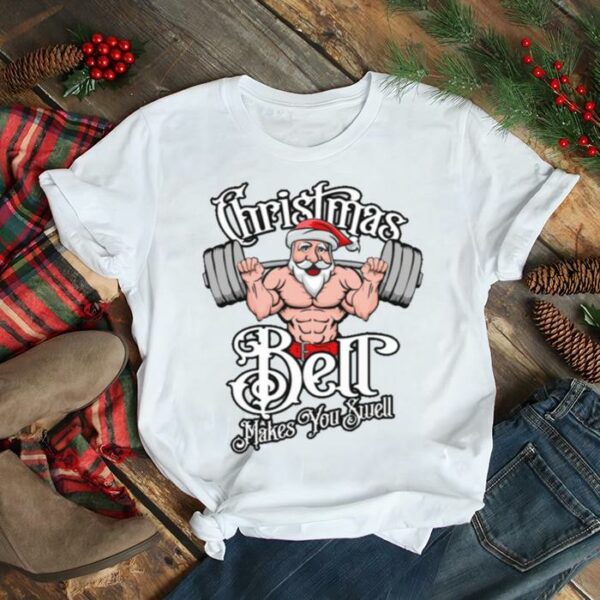 Christmas Barbell Squat Santa Funny Gym Quote shirt