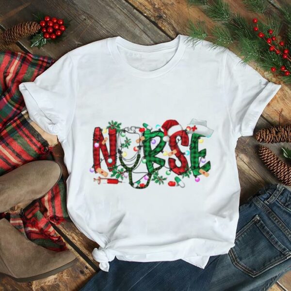 Christmas String Lights Nurse Shirt