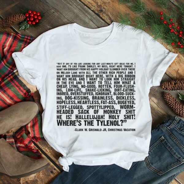 Christmas Vacation Wheres The Tylenol shirt