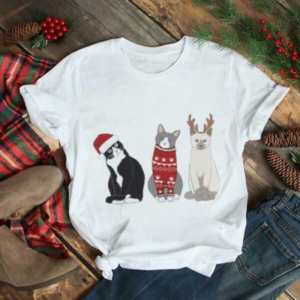 Christmas cat meowy t shirt