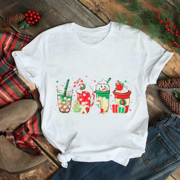 Christmas coffee latte snowmen shirt