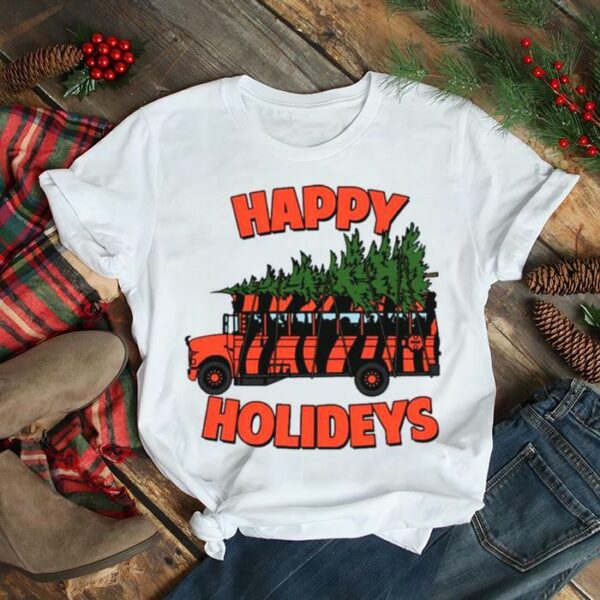 Cincinnati Bengals Bus Happy Holideys Christmas Shirt