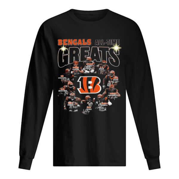 Cincinnati Bengals all time great players signatures shirt