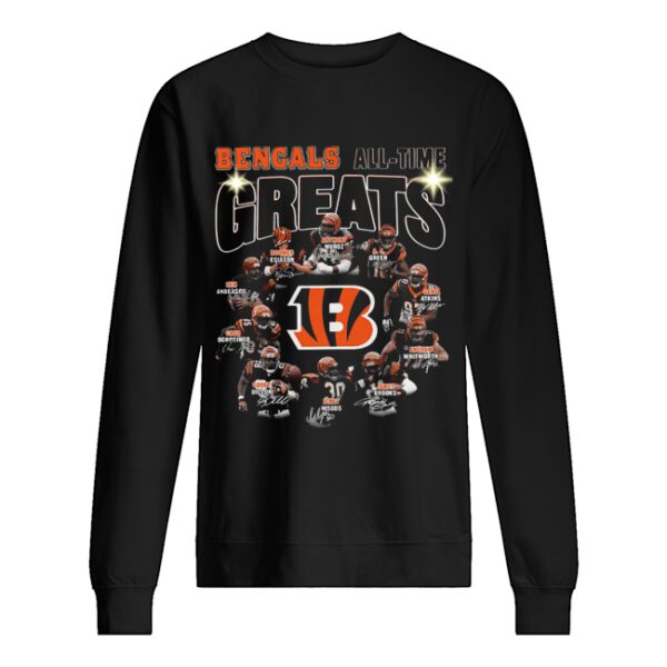 Cincinnati Bengals all time great players signatures shirt