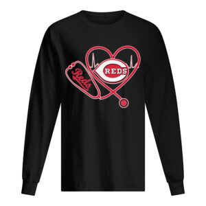 Cincinnati reds stethoscope heart shirt Cincinnati reds stethoscope heart shirt