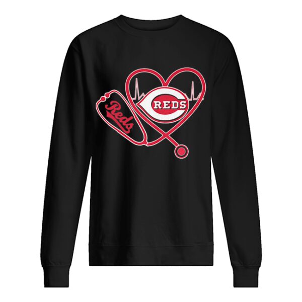 Cincinnati reds stethoscope heart shirt