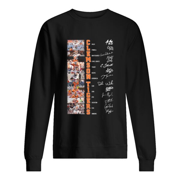 Clemson tigers all team signatures shirt