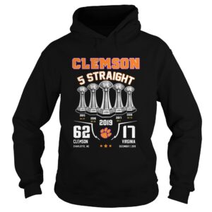 Clemson tigers football 5 Straight 2019 shirt Clemson tigers football 5 Straight 2019 shirt