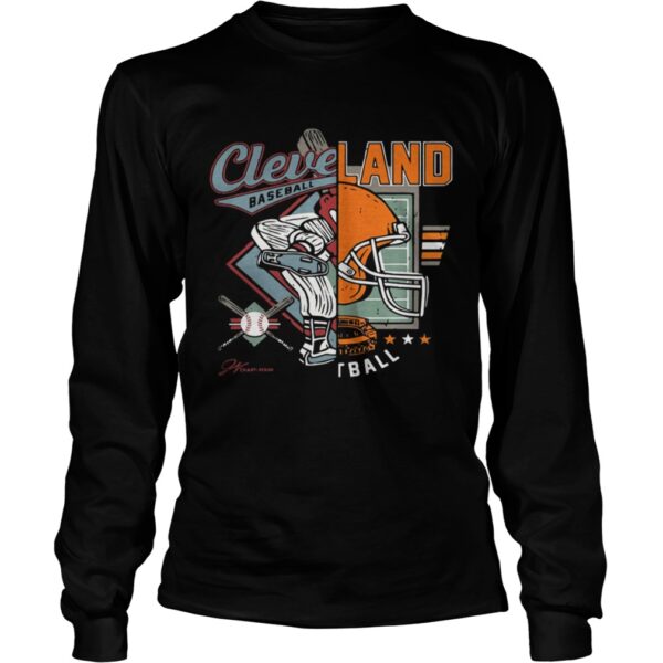 Cleveland Baseball Football Split Shirt