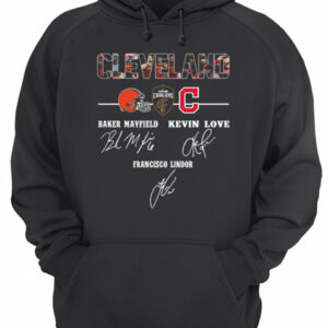 Cleveland Cavaliers Baker Mayfield Kevin Love signature shirt 2 Cleveland Cavaliers Baker Mayfield Kevin Love signature shirt 3