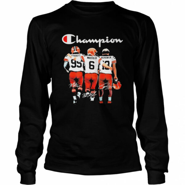 Cleveland browns champion garrett and mayfield and beckham jr shirt