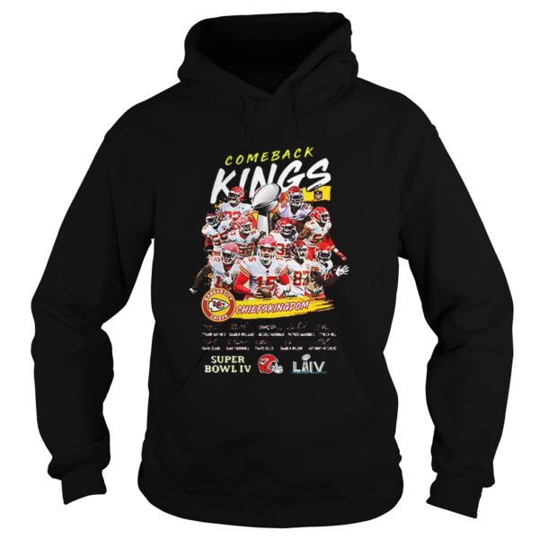 Comeback Kings Kansas City Chiefs Kingdom Super Bowl IV Signed shirt