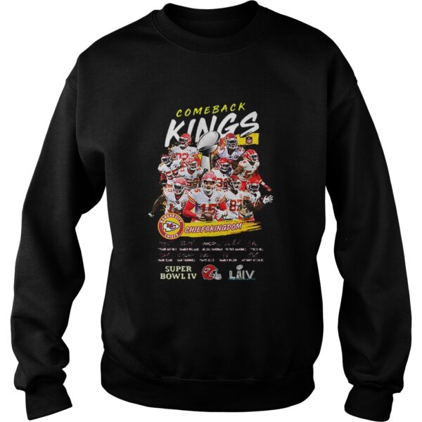 Comeback Kings Kansas City Chiefs Kingdom Super Bowl IV Signed shirt