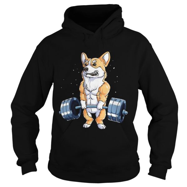 Corgi dog weight lifting t-shirt