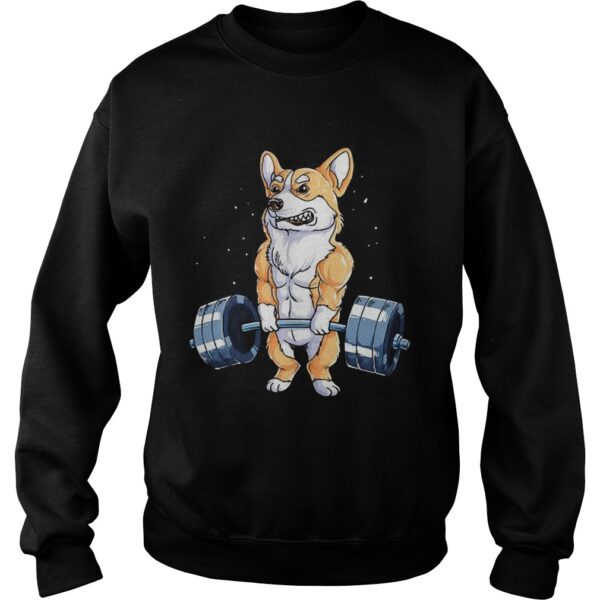 Corgi dog weight lifting t-shirt