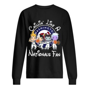 Cruella De Vil Evil Queen Ursula Maleficent Chillin’ like a Washington Nationals fan shirt