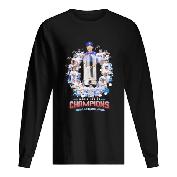 Cup world series champions los angeles dodgers 2020 signatures shirt