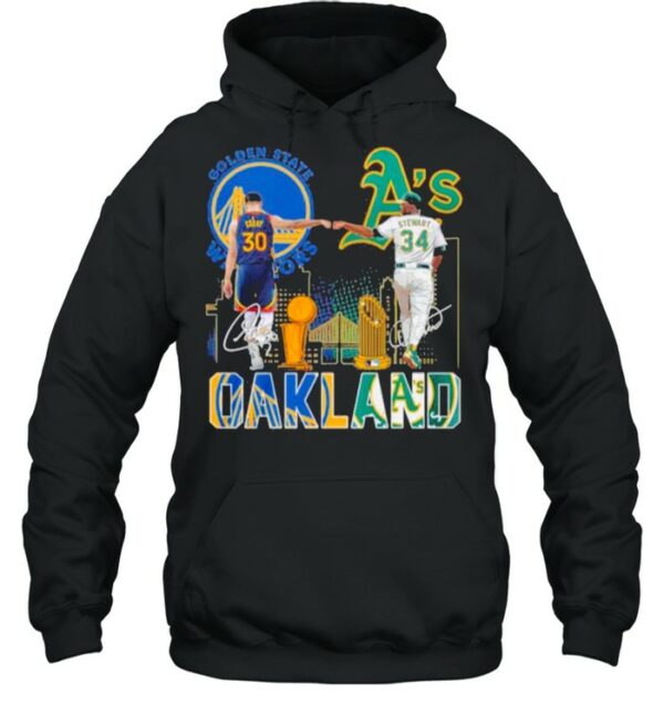 Curry Golden State Warriors and Stewart Oakland Athletics Oakland signatures shirt