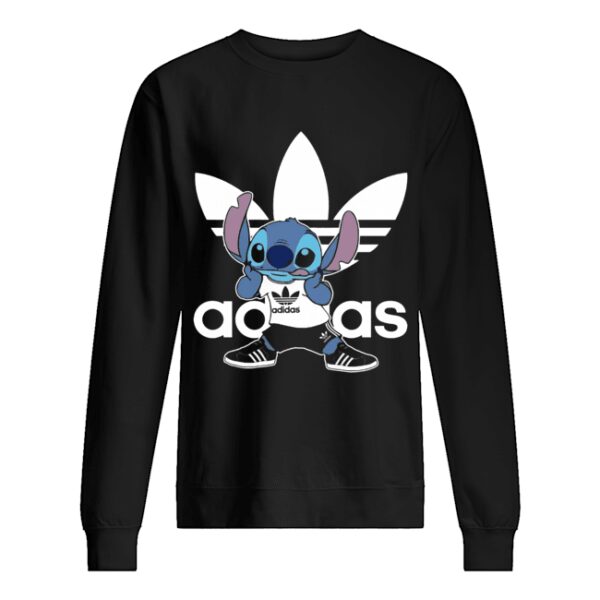 Cute Sporty Stitch Disney X Adidas Mashup shirt