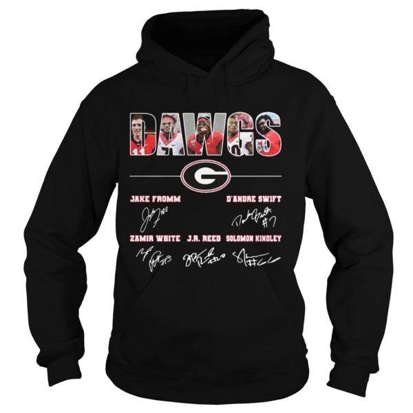 DAWGS Jake Fromm DAndre Swift J R Reed Georgia Bulldogs football players signatures shirt