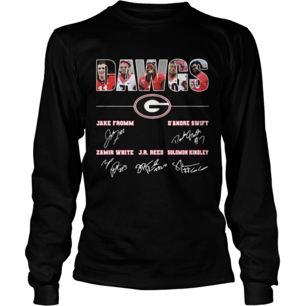 DAWGS Jake Fromm DAndre Swift J R Reed Georgia Bulldogs football players signatures shirt