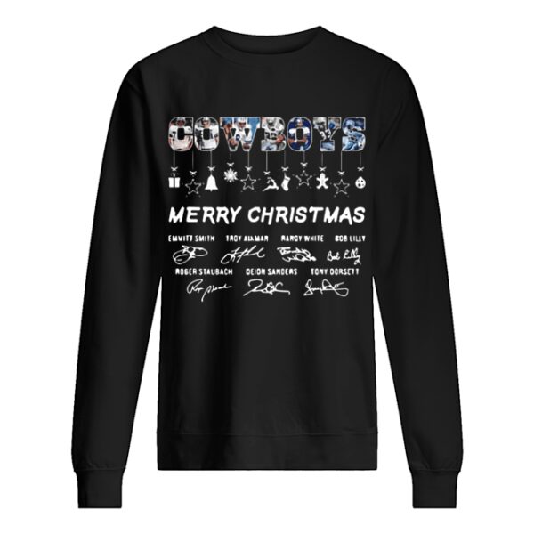 Dallas Cowboy legends Merry Christmas Players Signatures shirt