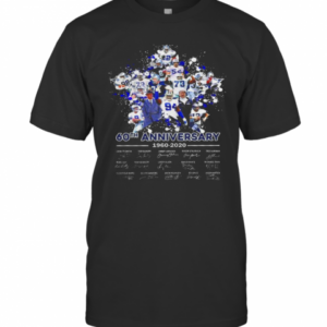 Dallas Cowboys 60Th Anniversary 1960 2020 Signatures T-Shirt