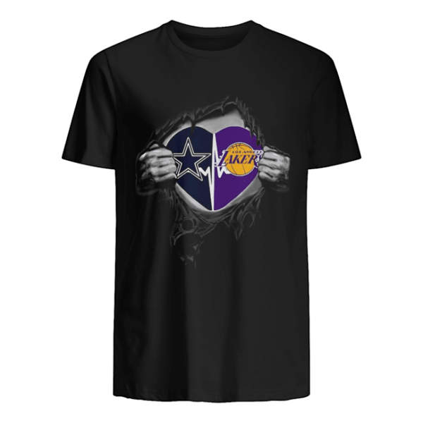 Dallas Cowboys And Los Angeles Lakers Inside Me T-Shirt