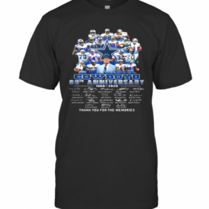 Dallas Cowboys Football Team 60Th Anniversary 1960 2020 Thank You For The Memories Signatures T-Shirt