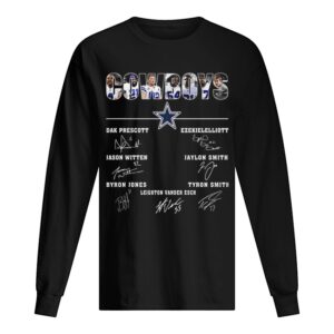 Dallas Cowboys Jason Witten Dak Prescott Ezekiel Elliott Byron Jones Tyron Smith Signatures shirt Dallas Cowboys Jason Witten Dak Prescott Ezekiel Elliott Byron Jones Tyron Smith Signatures shirt