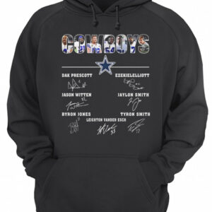 Dallas Cowboys Jason Witten Dak Prescott Ezekiel Elliott Byron Jones Tyron Smith Signatures shirt 2 Dallas Cowboys Jason Witten Dak Prescott Ezekiel Elliott Byron Jones Tyron Smith Signatures shirt 3