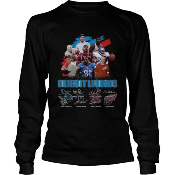 Detroit Legends team player signatures shirt