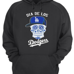 Dia De Los Dodger halloween sugar skull shirt 3