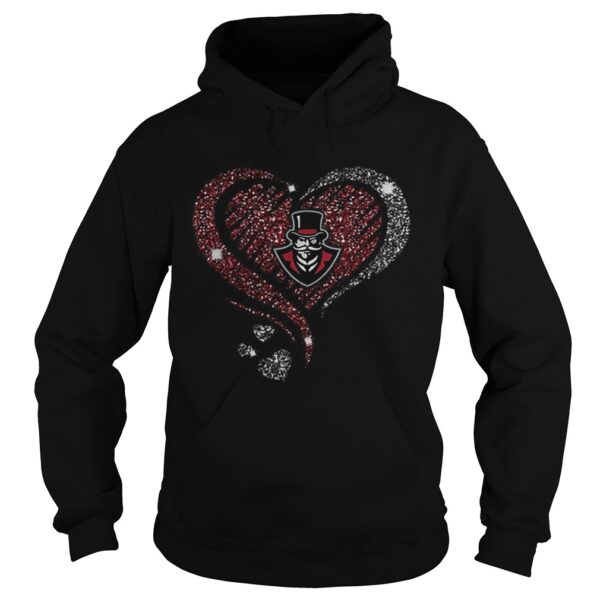 Diamond heart love Austin Peay Governors logo shirt