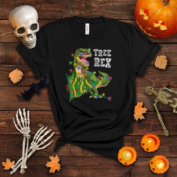 Dinosaur Christmas Shirt Tree Rex Men Boys Kids Xmas Gifts T Shirt