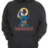 Disney Stitch Hug Washington Redskins Logo shirt