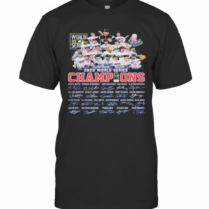 Dodgers 2020 World Series Champion Signatures T-Shirt
