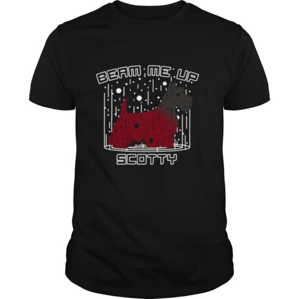 Dog Beam Me Up Scotty Christmas shirt