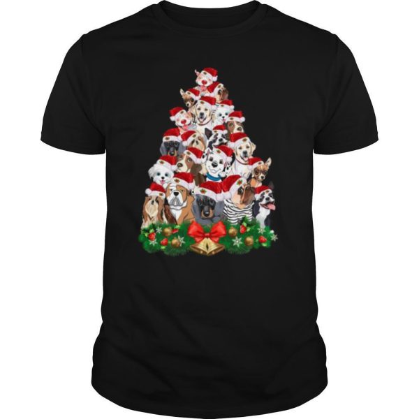 Dogs Tree Merry Christmas shirt