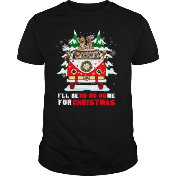 Dogs driver car Ill be ho ho home for Christmas shirt