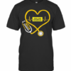 Dollar General Nurse Stethoscope Love Heartbeat T-Shirt