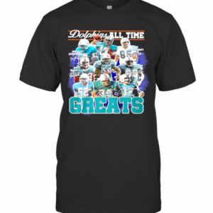 Dolphins All Time Greats Team Play Signatures T-Shirt