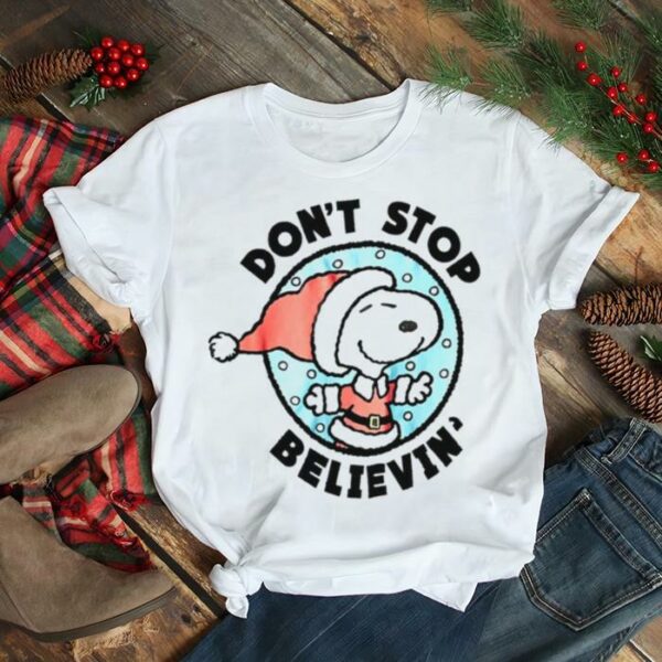 Don’t Stop Believing Christmas Snoopy Christmas T shirt