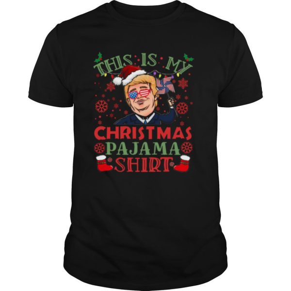 Donald Trump This Is My Christmas Pajama American Flag shirt