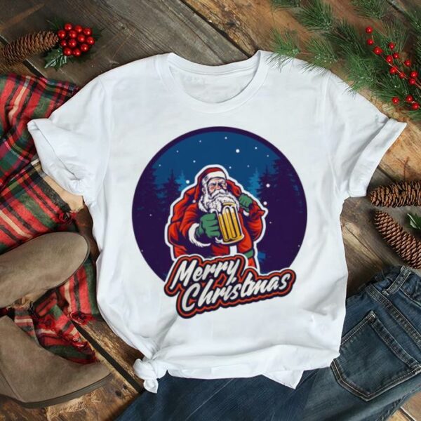 Drink Beer With Me Santa Merry Christmas shirt