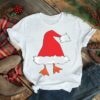 Duck Stuck In Santa Hat Christmas shirt