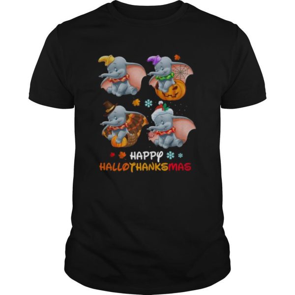 Dumbo Disney Halloween And Merry Christmas Happy Hallothanksmas shirt